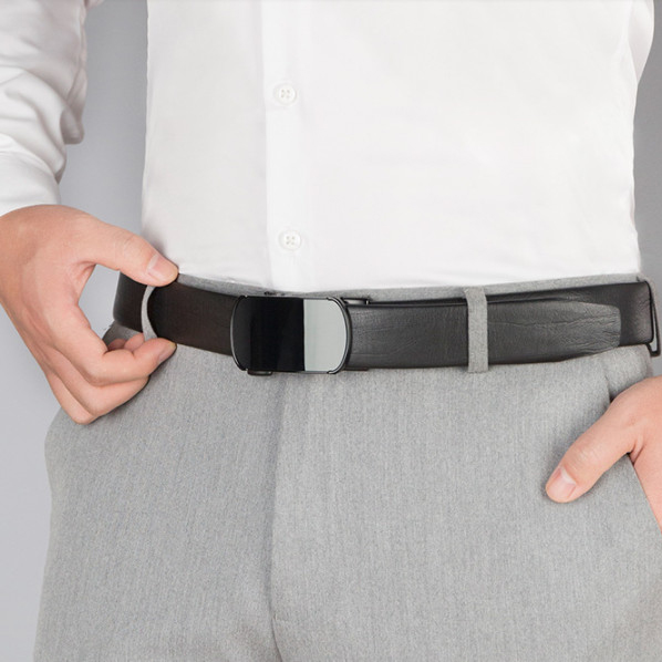 Thắt lưng nam Nutushop chất liệu da bò thật khóa tự động hàng hiệu cao cấp NT297