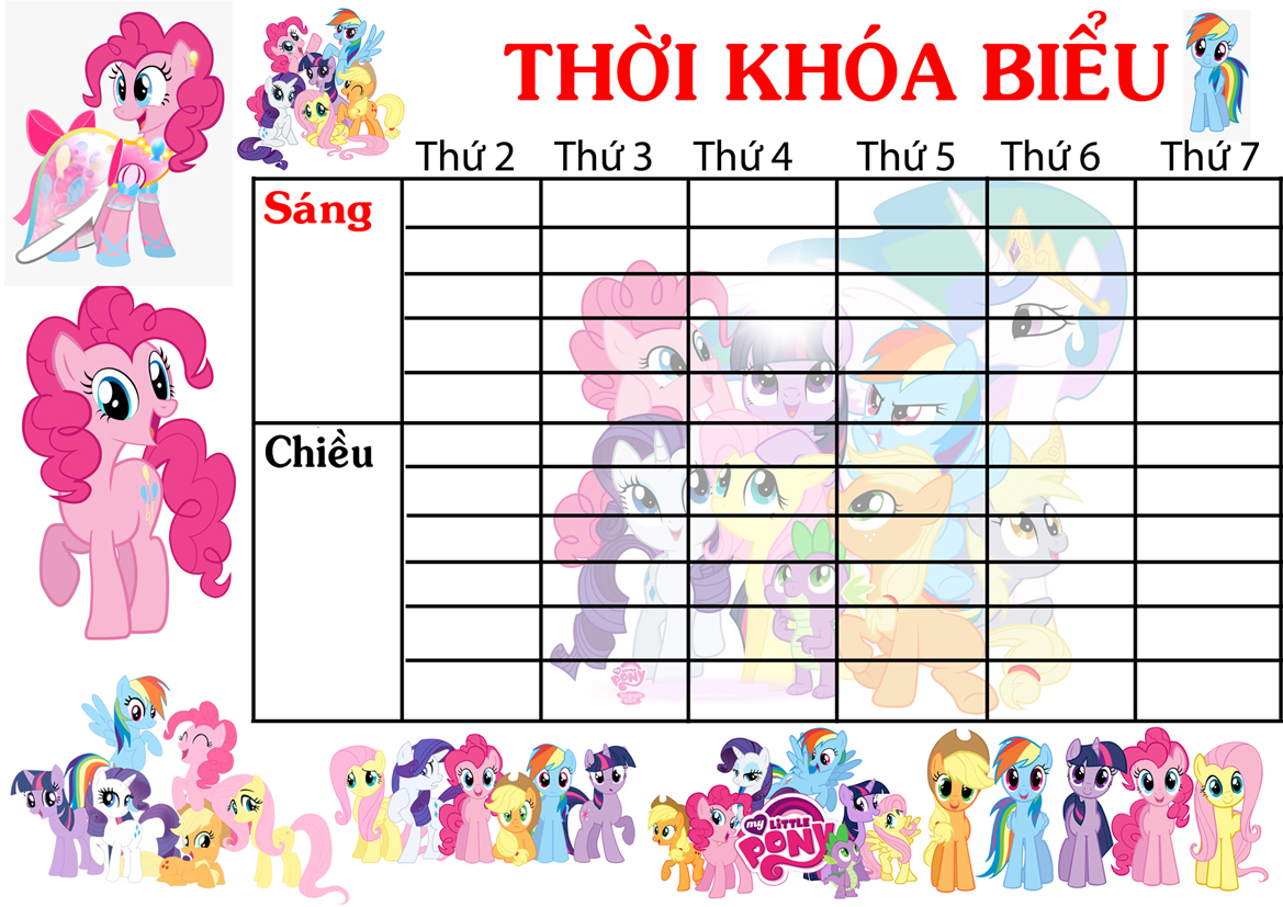 set 10 Thời khóa biểu học sinh cute, đáng yêu, dễ thương ( mẫu ngẫu nhiên )