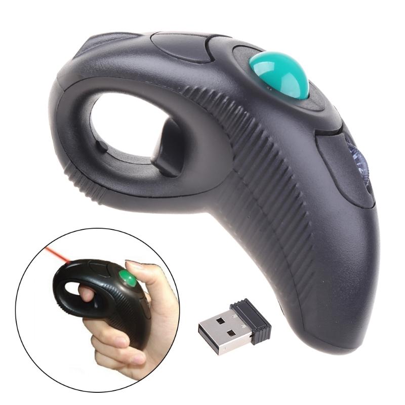2.4G Không Dây Trackball Chuột Mini Cầm Tay Ngón Tay Cái Điều Khiển USB Chuột Chuột Cho Máy Tính Laptop 10M Nhận Được phạm Vi
