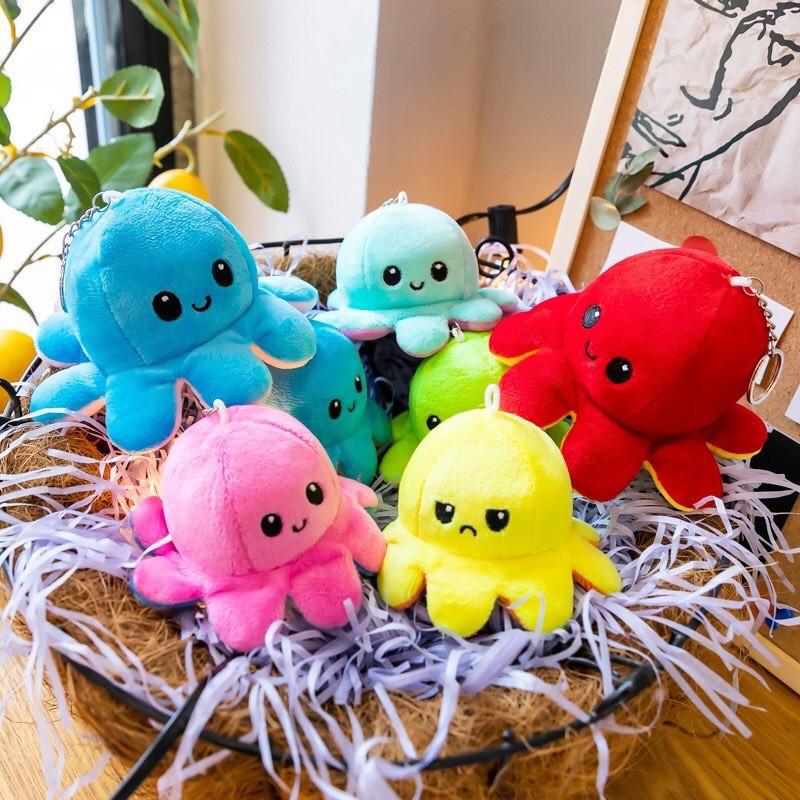 Móc khóa gấu bông bạch tuộc cảm xúc , bạch tuộc nhồi bông cao cấp MK01