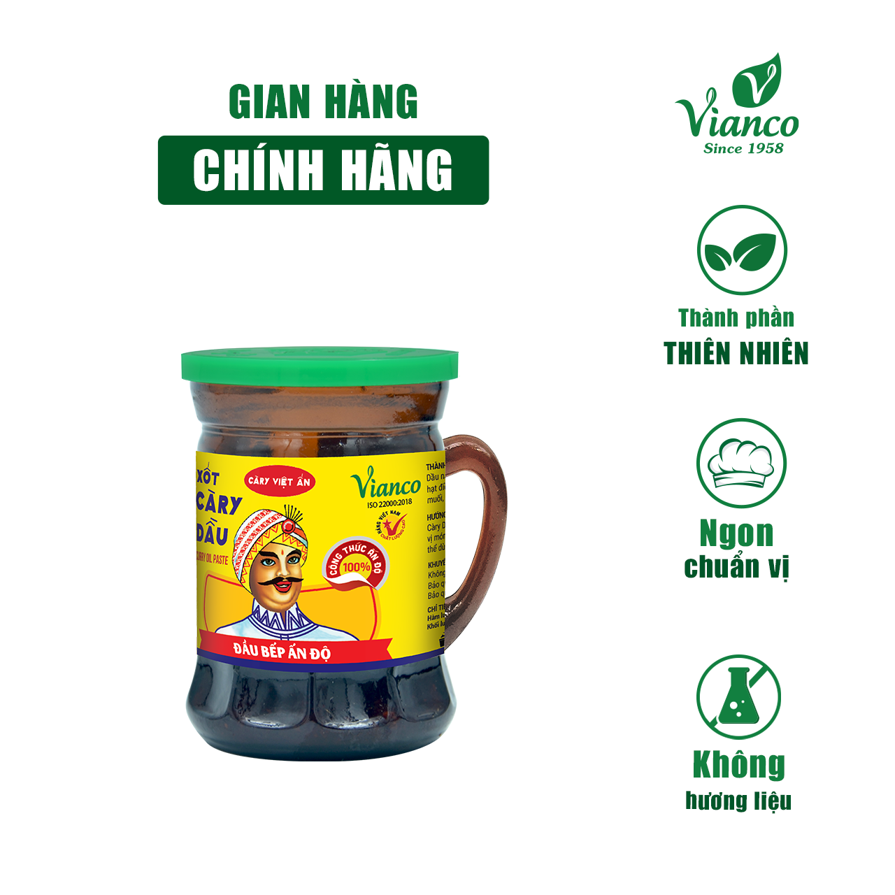 Xốt Cà Ri Dầu Hiệu Đầu Bếp Ấn Độ ly 50gr