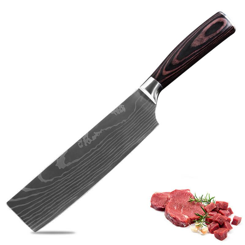 DAO - DAO BẾP NHẬT BẢN USUBA THÉP DAMASCUS MÃ A8 DT125 nt topcoomshop vn