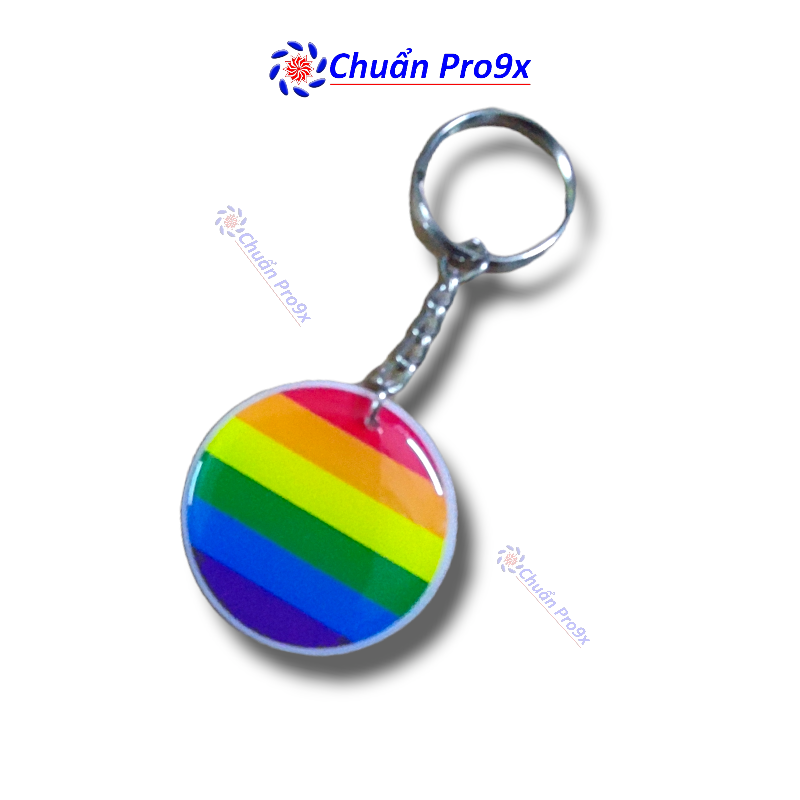 Móc khóa LGBT lục sắc nhựa dẻo MKDT01