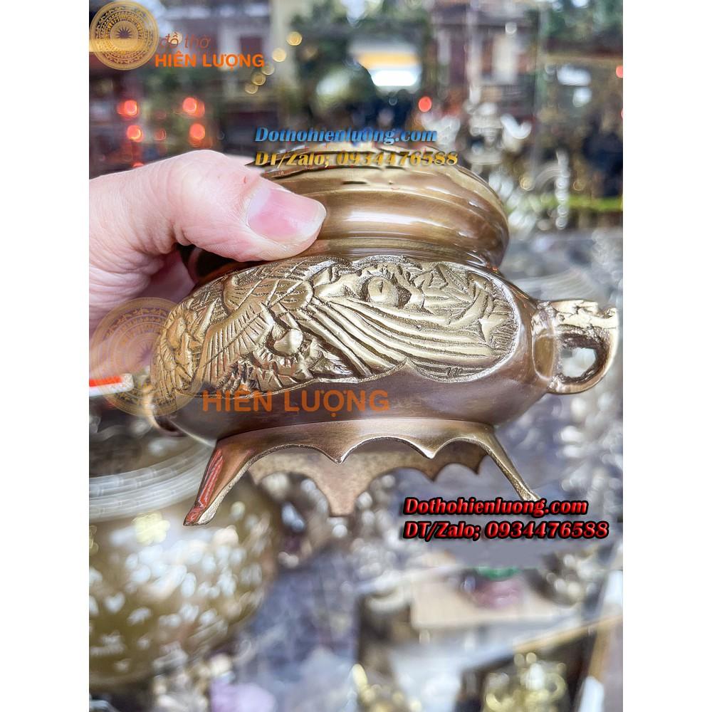 Lư Xông Trầm Đồng Đài Loan Các Cỡ Màu Nâu Bóng Đẹp Tinh Xảo