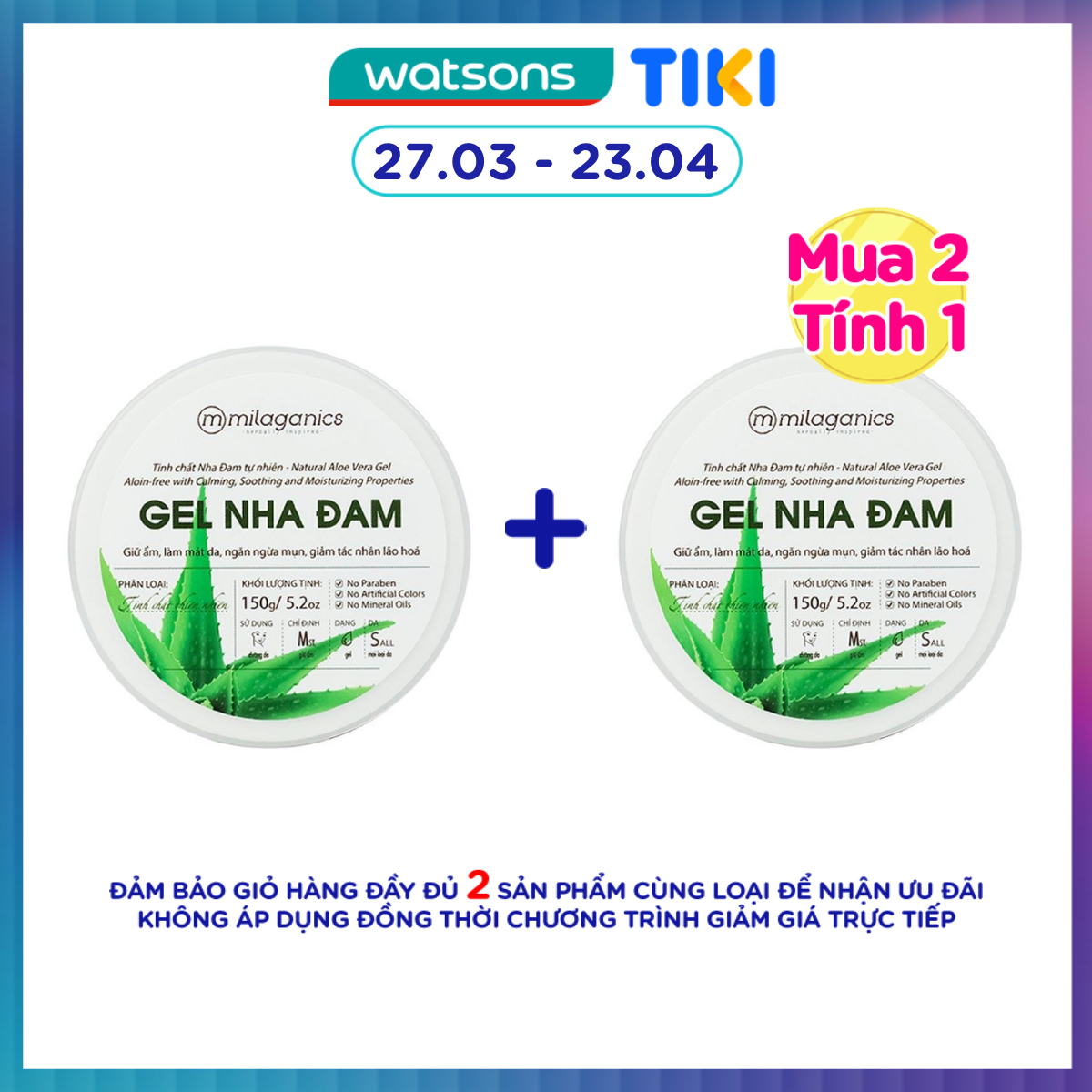 Gel Nha Đam Milaganics 150ml