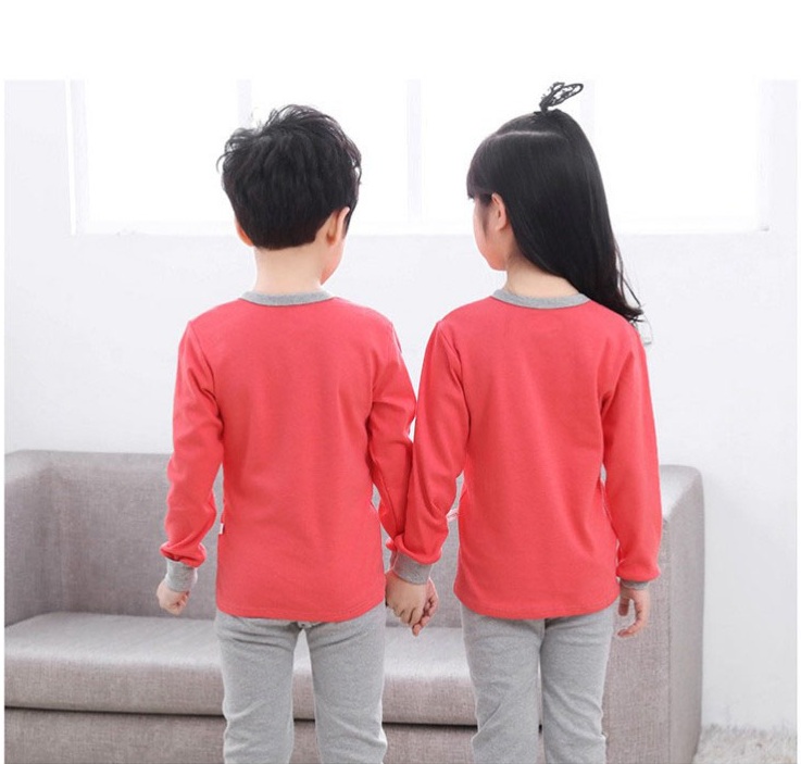 Sét quần áo thu đông cho bé trai và bé gái in hình thỏ đỏ đáng yêu
