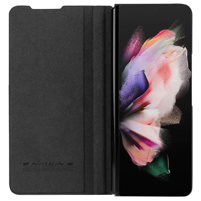 Bao da Leather cho Samsung Galaxy Z Fold 3 hiệu Nillkin Qin - hàng nhập khẩu