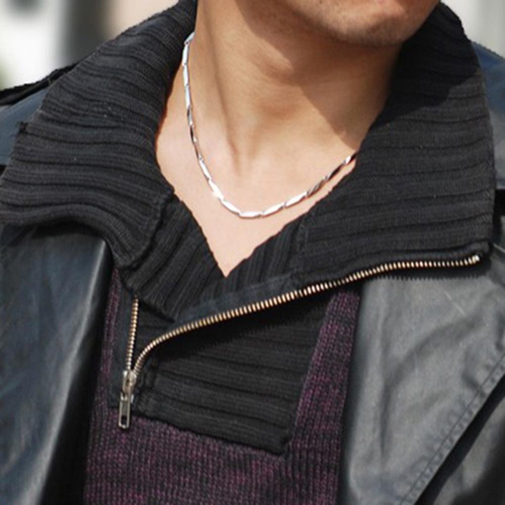 Dây chuyền nam titan cao cấp sang trọng inox thép không gỉ hỏa tiển trơn trangsucpt cỡ 2mm PTDCNA12