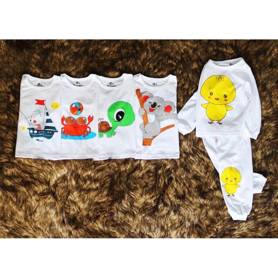 Combo 5 bộ đồ dài cho bé, đồ bé trai, đồ bé gái cotton 2 chiều .