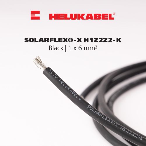 Dây cáp DC HELUKABEL SOLARFLEX-X H1Z2Z2-K | Black | 1 x 6 mm²