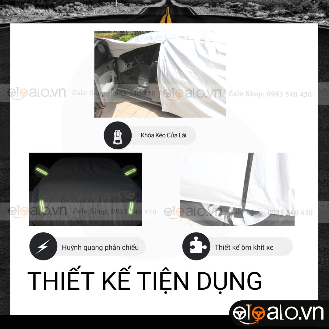 Bạt che phủ xe ô tô Honda Civic vải dù 3 lớp CAO CẤP BPXOT - OTOALO