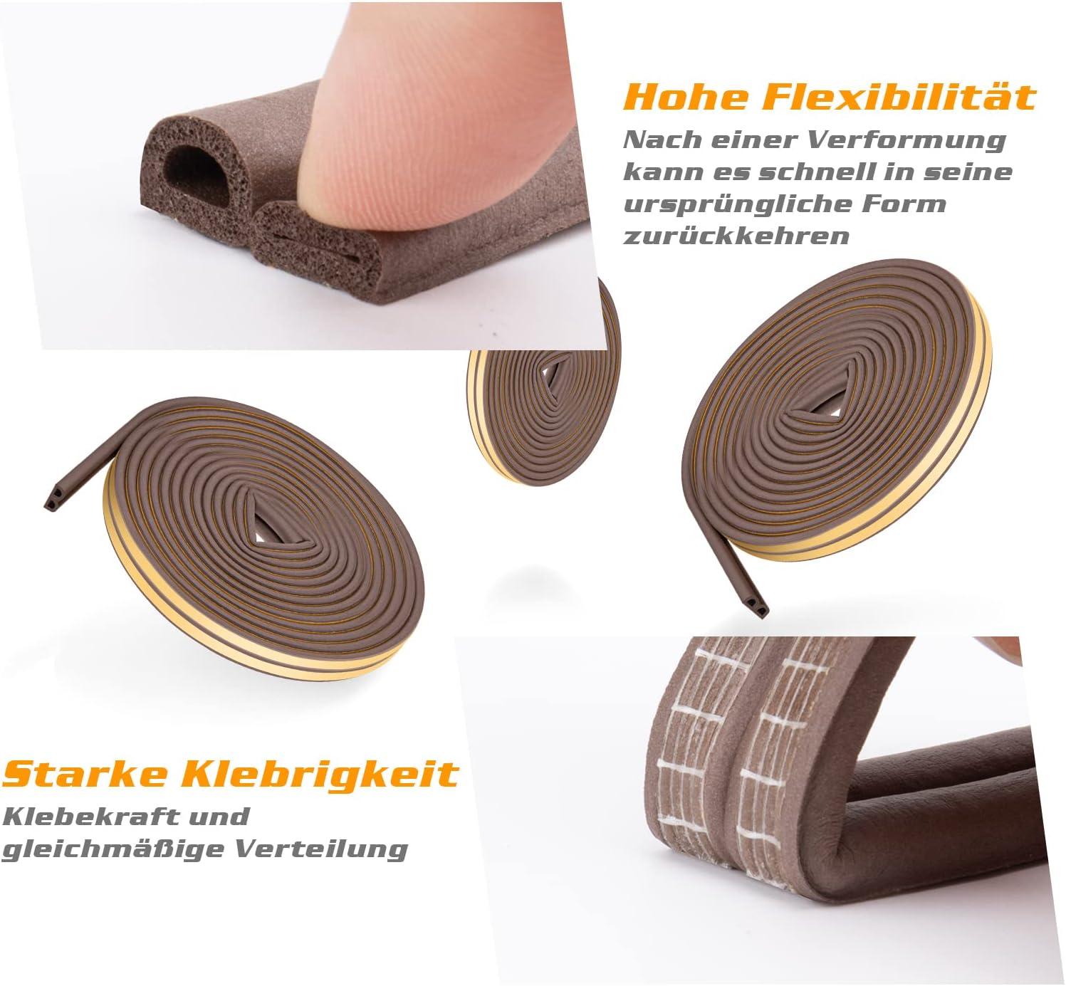 Gói 20M Dây Cói Tự Dính Chống Va Chạm Cửa Bịt Kín Dải Cửa Và Cửa Sổ để Chống Chịu Thời Tiết/Cách Âm-9Mm * 6Mm