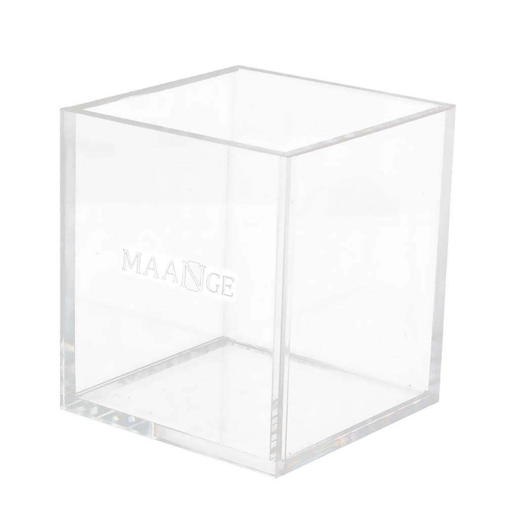 2pcs Clear Makeup Brush Holder Countertop Cosmetic Organizer Pencil Storage