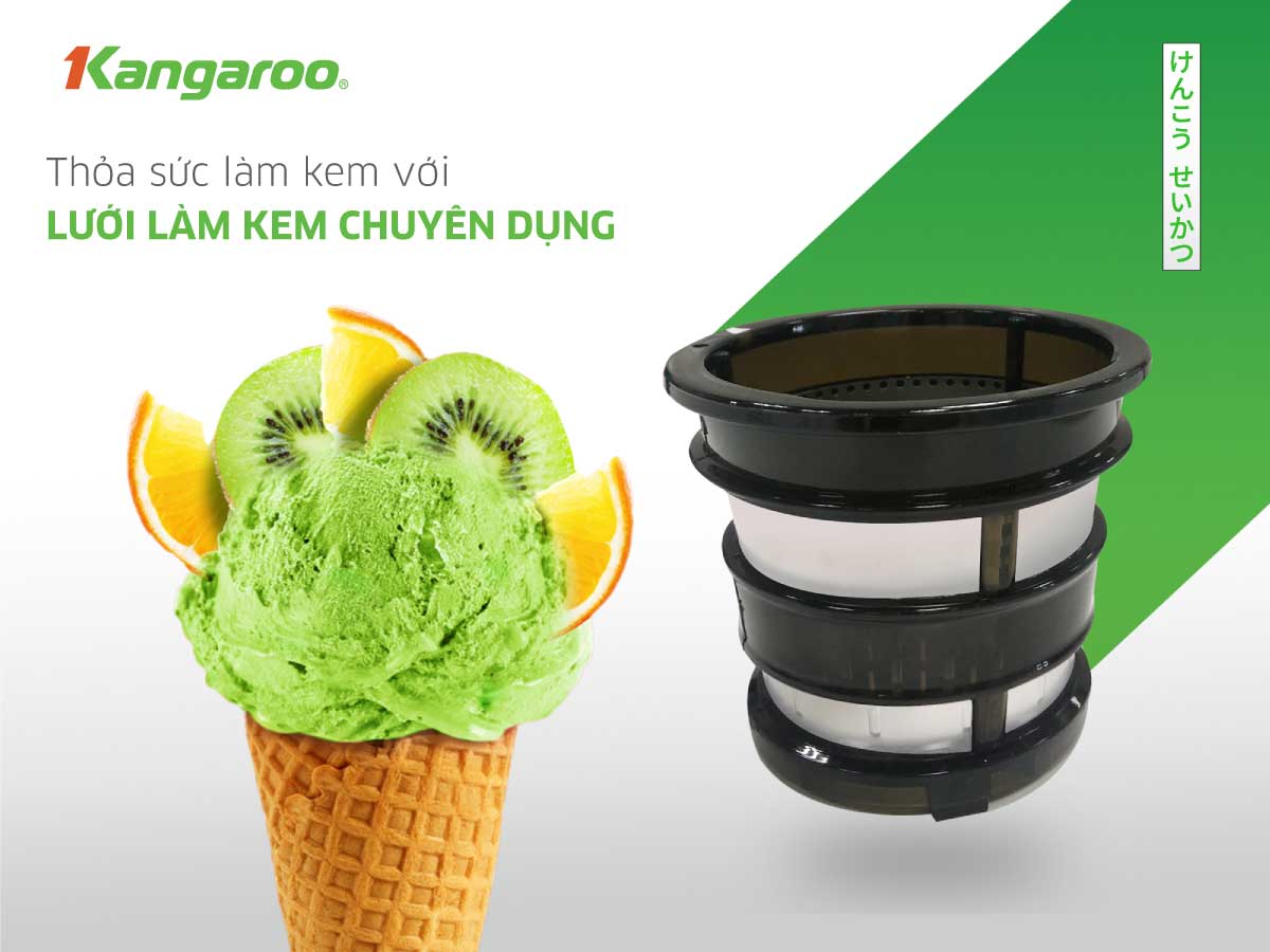 MÁY ÉP TRÁI CÂY KANGAROO KG200SJF (MÁY ÉP CHẬM 665ml - 200W) Hàng Chính Hãng