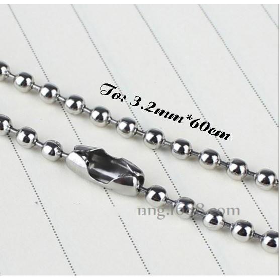 Dây chuyền inox bi 3.2 mm đẹp, không đen, chuẩn thời trang