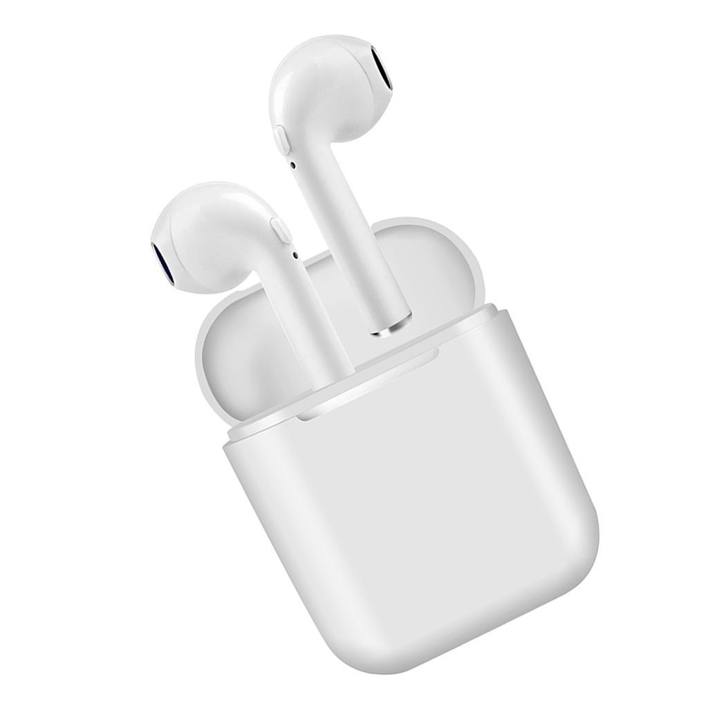 Handsfree Bluetooth Headphones Wireless Earphones Earbuds & Charger White