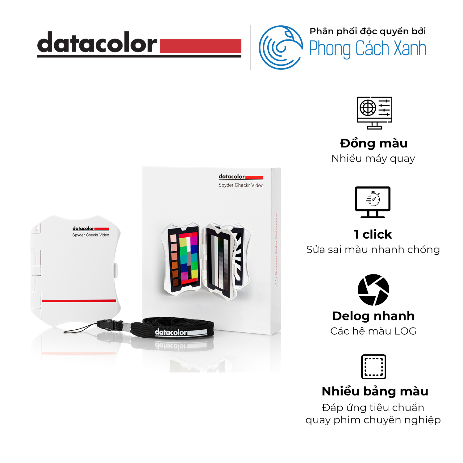 Cân màu cảm biến quay phim Datacolor Spyder Checkr Video - Hàng chính hãng