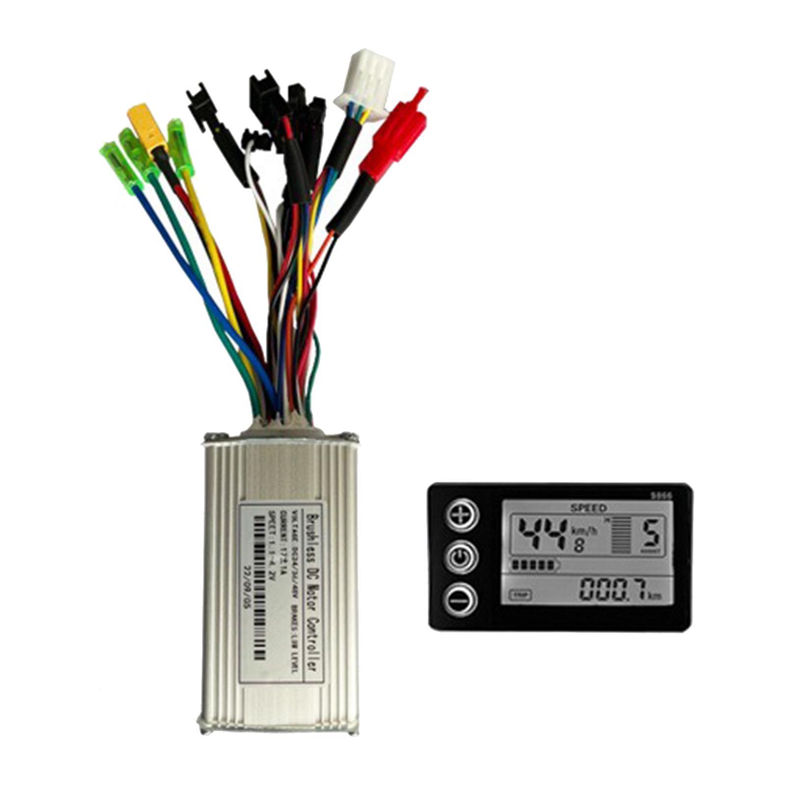 Motor Brushless Controller LCD Panel Aluminium Steady Speed Professional Durable Lightweight Sensitive Control Components for Electric Bike