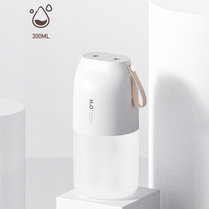 300Ml Máy Tạo Độ Ẩm Không Khí, Đôi Xịt H2O Xông Phòng Xông Tinh Tinh Dầu Khuếch Tán Tinh Dầu Phun Sương Tạo Cho Gia Đình