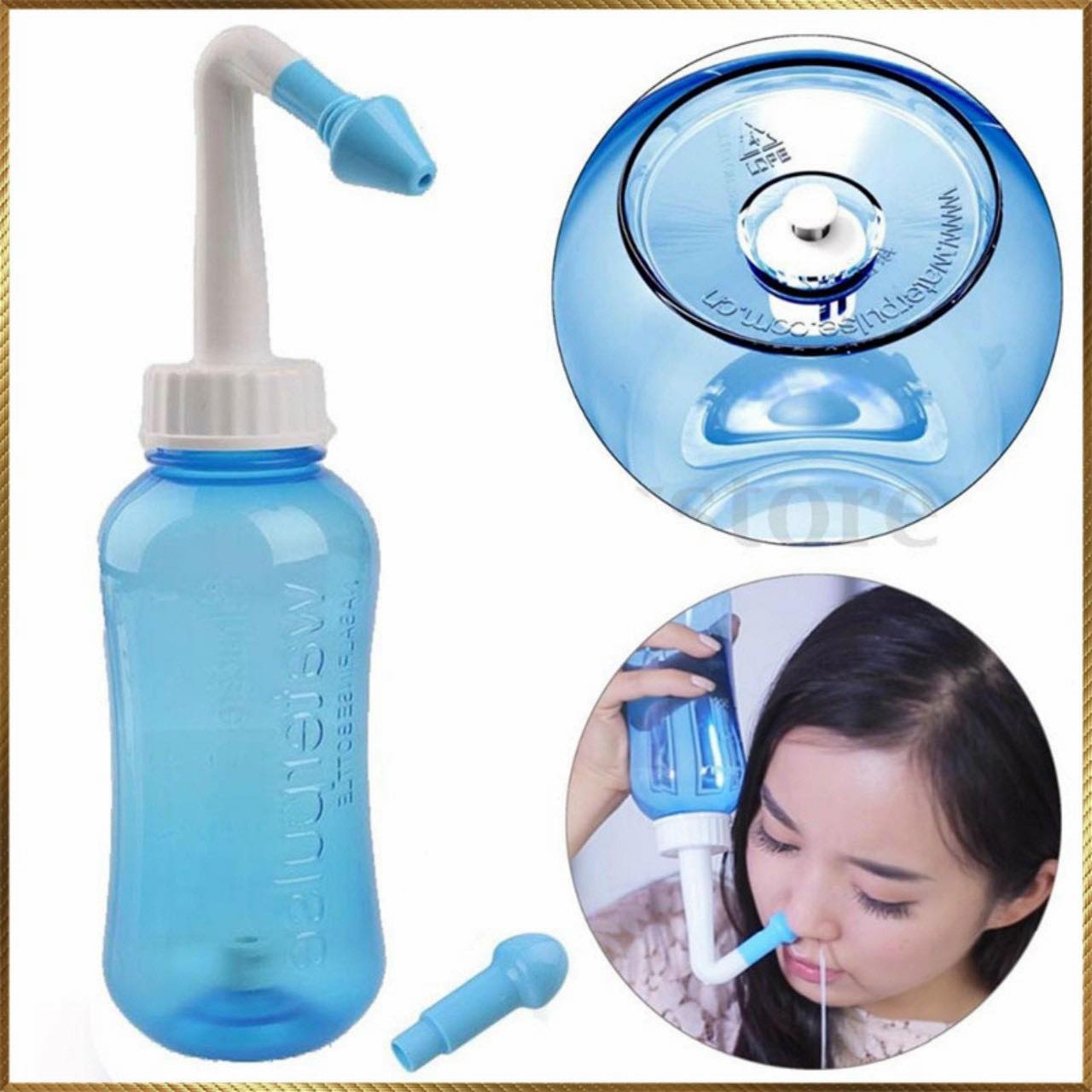 BÌNH RỬA MŨI WATER PULSE TẶNG KÈM 1 CHAI NƯỚC MUỐI SINH LÍ 500ML