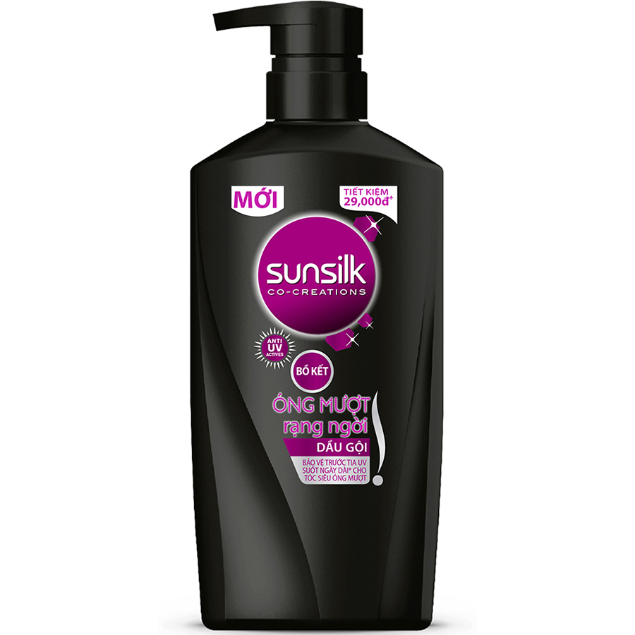 Combo Dầu Gội Sunsilk Óng Mượt Rạng Ngời 650g Và Dầu Xả Sunsilk Óng Mượt Rạng Ngời 320g