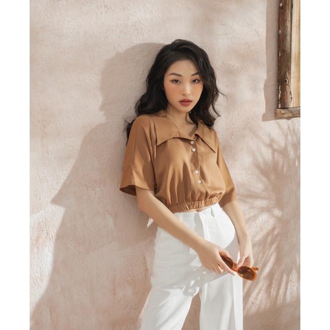 ZIEL Áo croptop chun eo