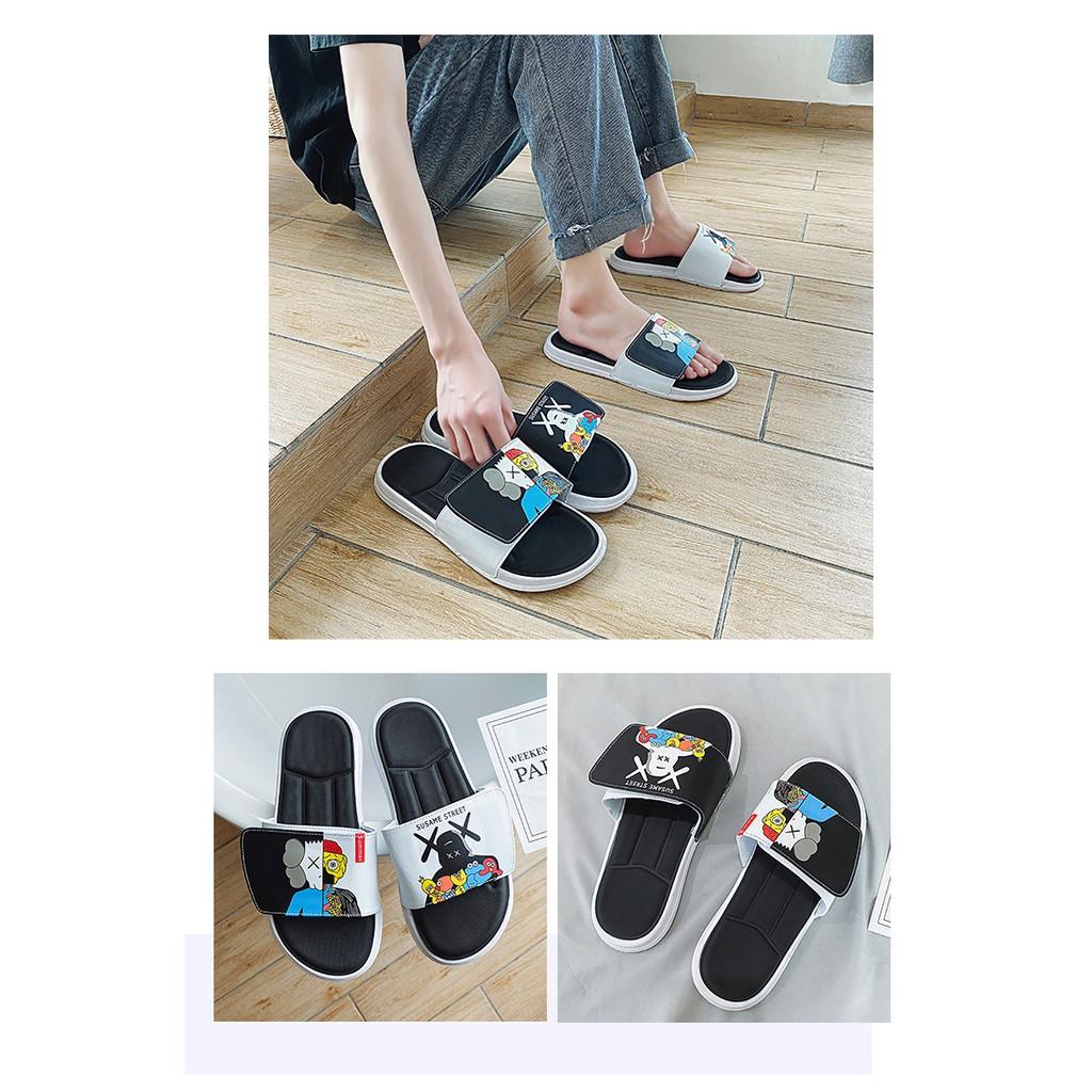 Dép đôi nam nữ unisex Kaws x Susame Street cực chất - Dép thời trang phong cách ulzzang hàn quốc cao cấp đi êm chân TH73