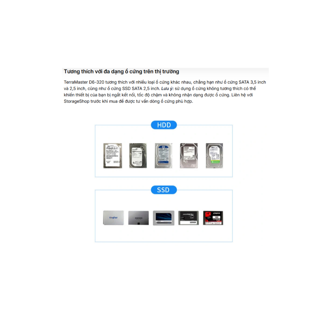 Thiết bị lưu trữ  DAS TerraMaster D6-320 6-bay Hàng Chính Hãng - Storage Shop