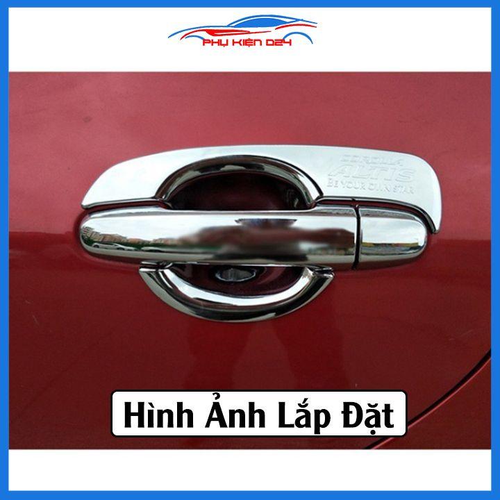 Ốp tay nắm hõm cửa mạ crom Altis 2008-2013, 2014-2018 sáng bóng chống trầy bảo vệ cửa xe ô tô