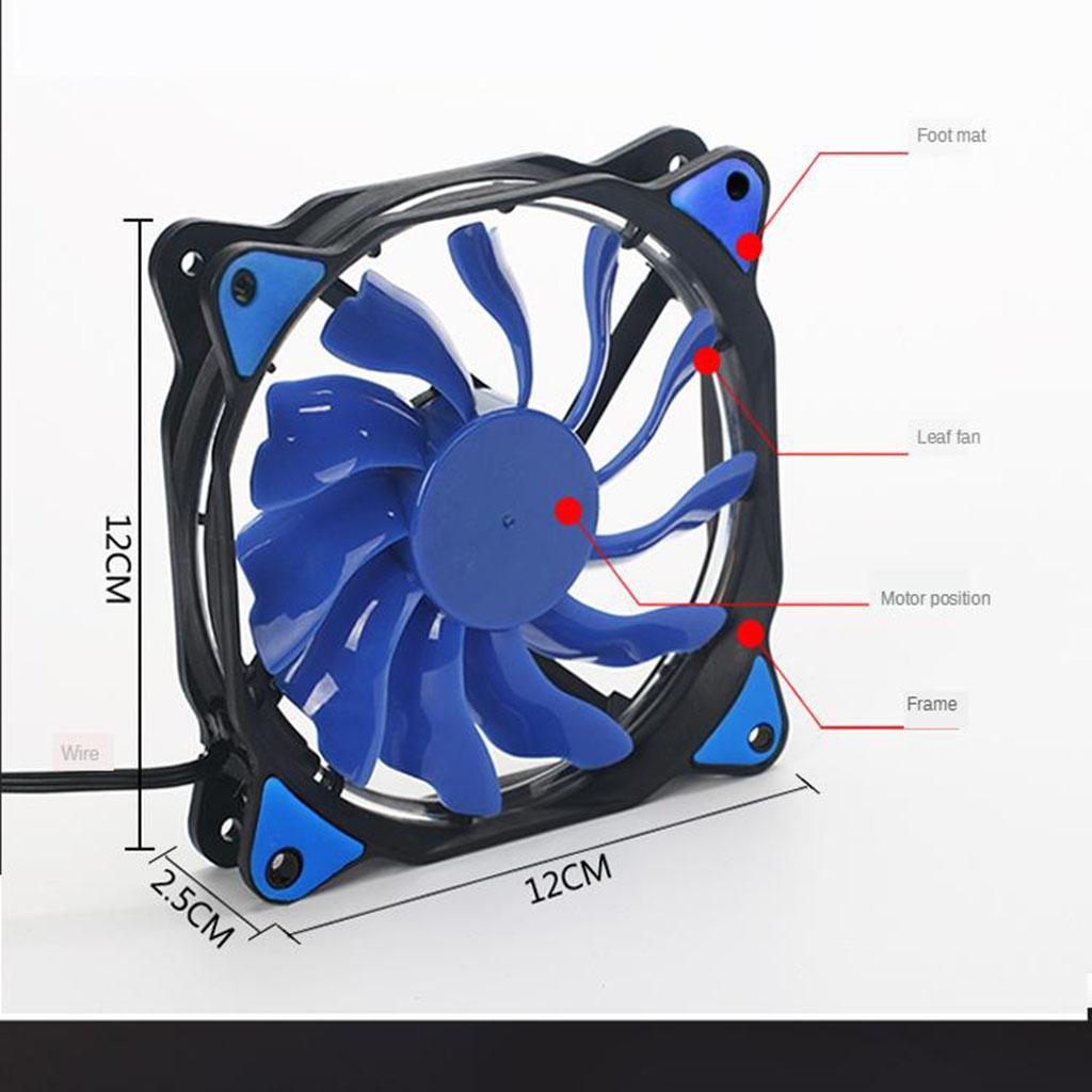4/3Pin 120mm Computer LED Case Cooling Fan