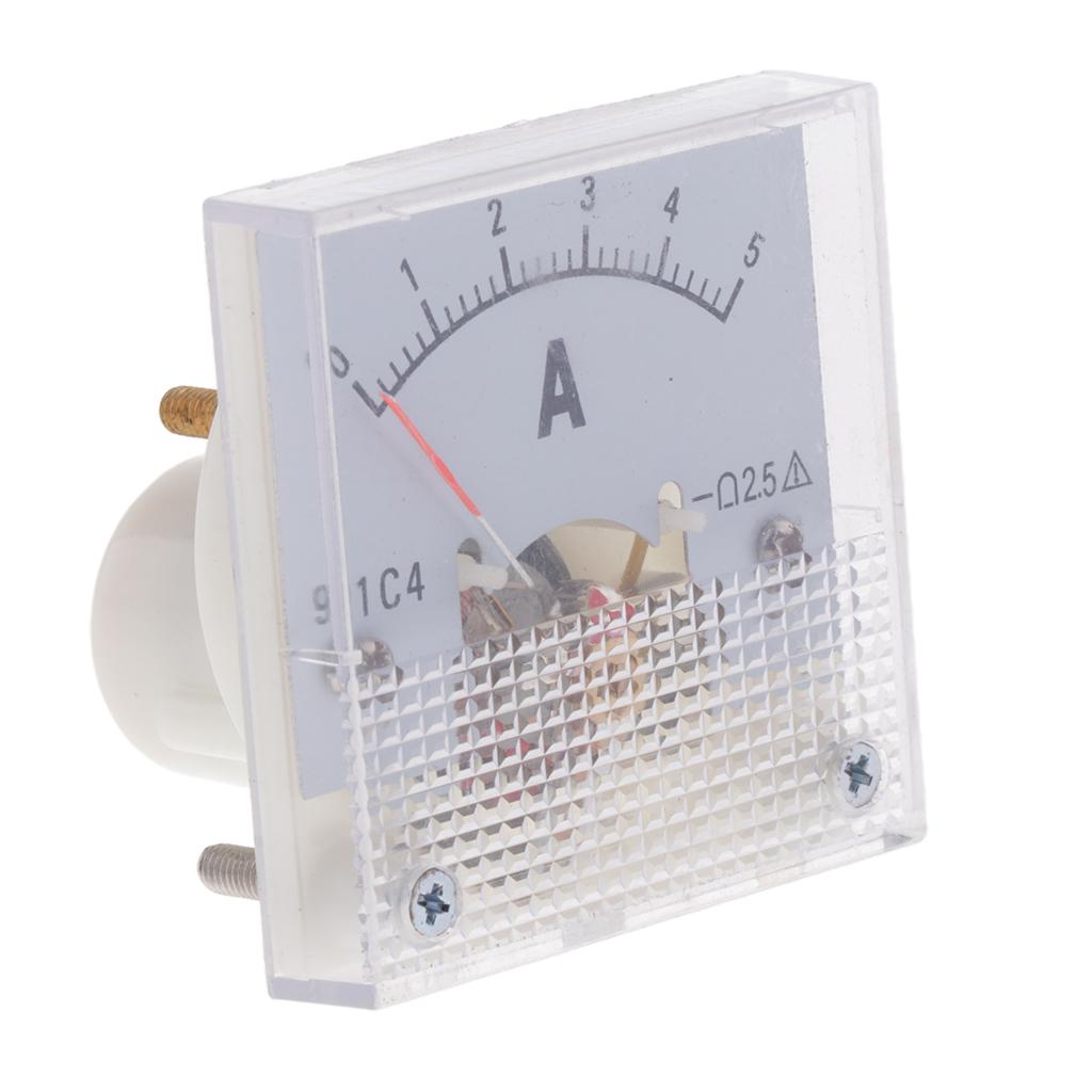 2xDC Ammeter Analog Panel Meter Amp Meter Current Gauge 2.5% 0-5A