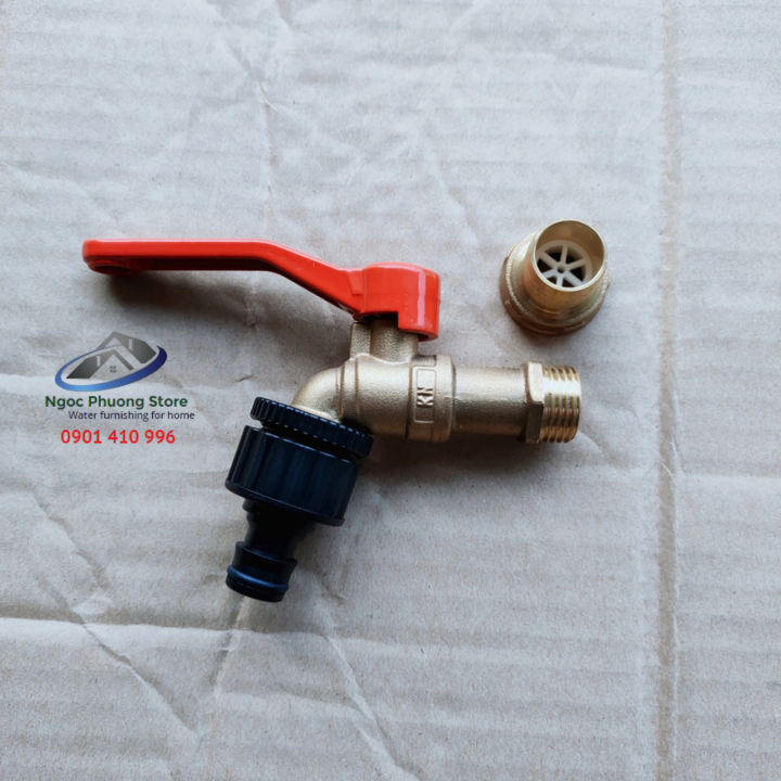 Cút nối nhanh dương W3084 AQUAMATE ĐÀI LOAN, đầu còn lại nối vòi nước ren ngoài 21mm hoặc 27mm