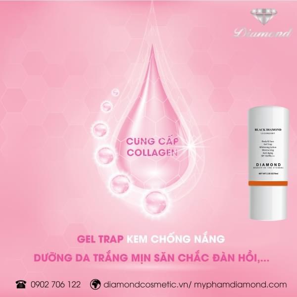 Kem Chống Nắng GEL TRAP FACE &amp; BODY 70g Black Diamond