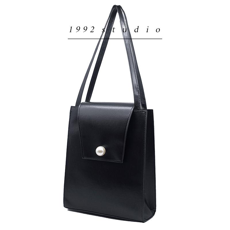 Túi xách nữ/ 1992 s t u d i o/ RELICA BAG/ túi xách nữ đeo vai, đeo chéo, size lớn, màu đen, không đựng vừa laptop