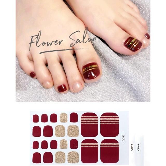 Set dán móng chân nails dán nghệ thuật nhiều màu - có ngay bộ móng đẹp trong 5 phút (Nail wraps / Nail stickers)