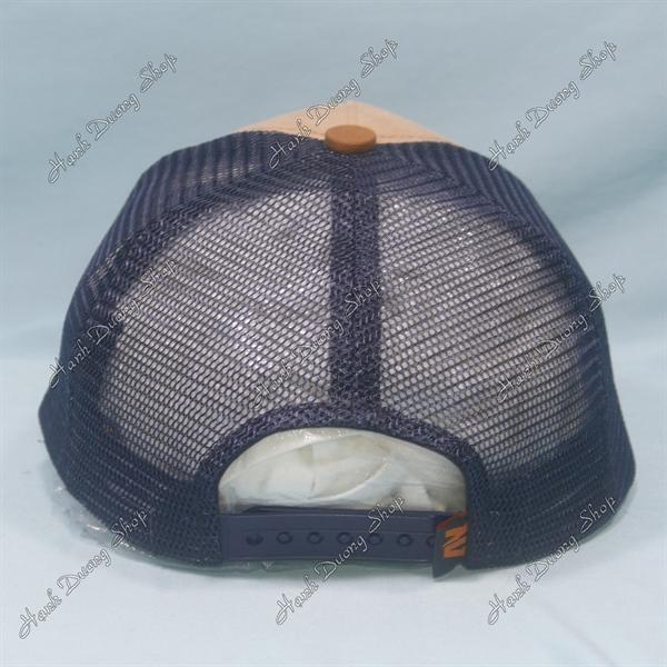 Nón kết lưới in dẻo chữ Cap Man Original phía trước là vải nhung, kết nhung vòng đầu 55-58cm phía trong có may tem - Xanh đen &amp; kaki