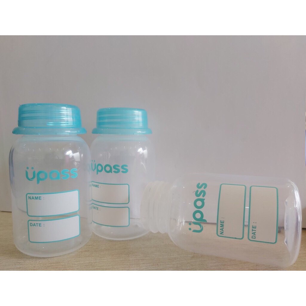 Bộ 3 Bình trữ sữa UPASS  125ml/b UP0101W cất trữ tiện lợi