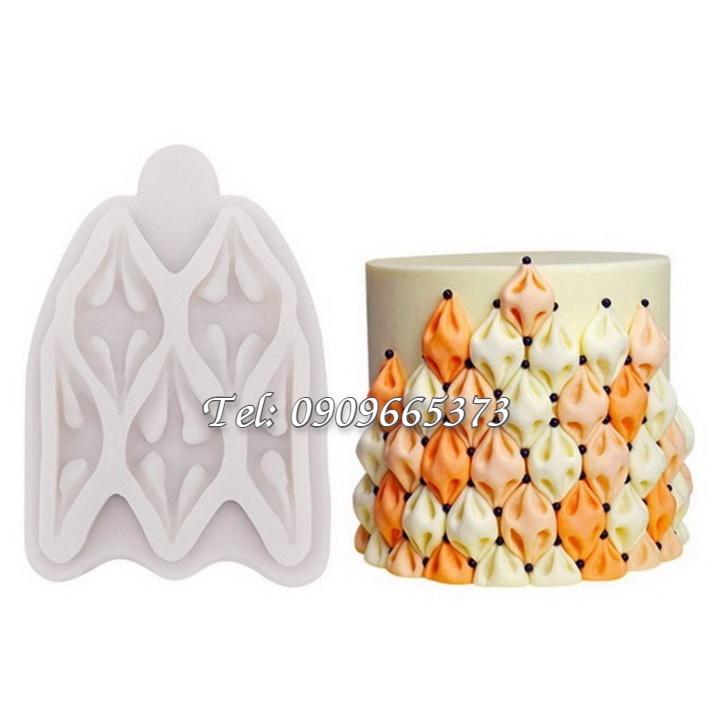 Khuôn silicon làm rau câu, viền bánh, fondant viền kiểu Châu Âu - Mã số 1316