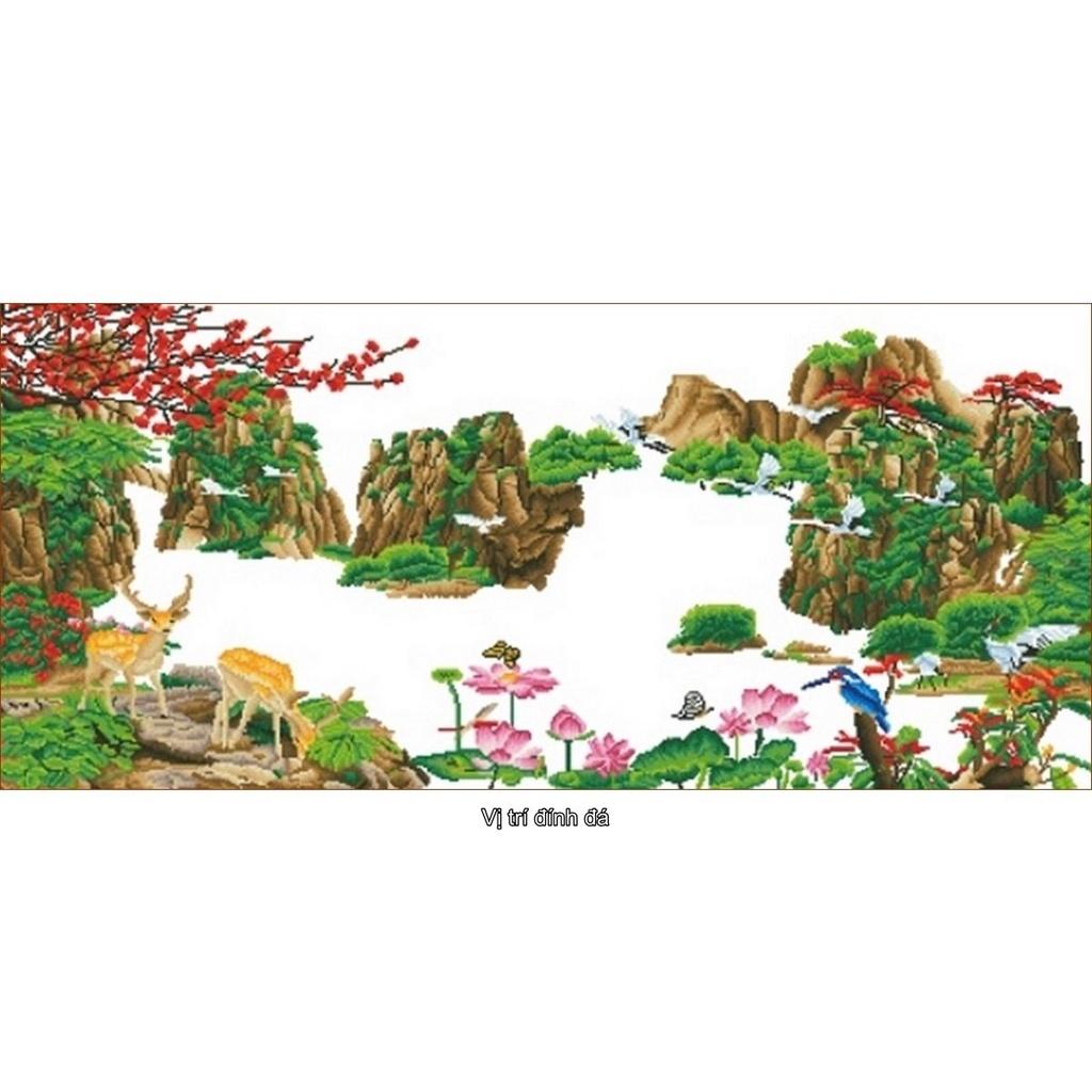 Tranh đính đá Bát phương tụ tài LV525