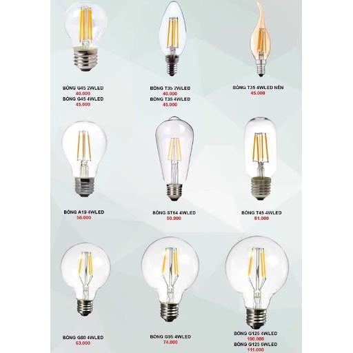 BÓNG ĐÈN LED EDISON A60 4W VÀNG