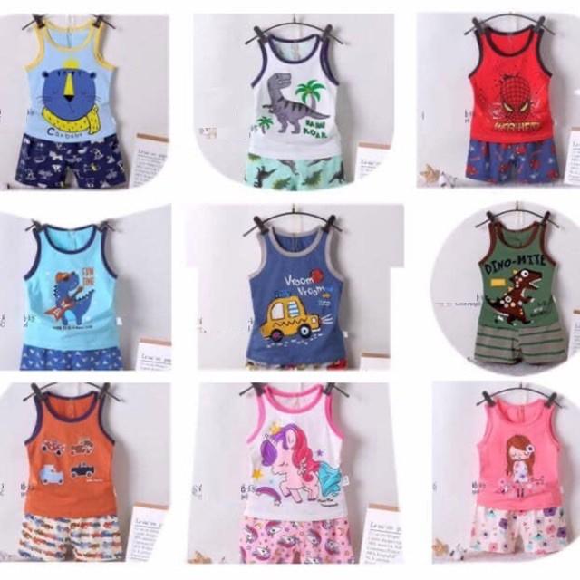 Bộ ba lỗ cho bé trai bé gái size 8-15kg