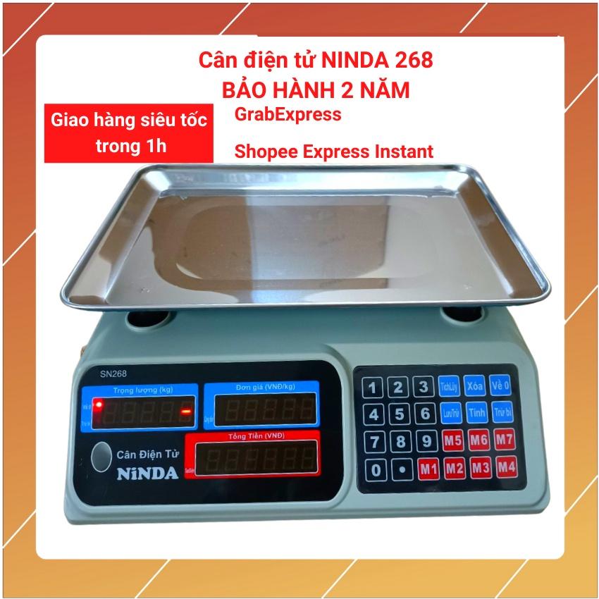 cân điện tử NINDA 268 ( 30kg/5g ) dùng cho bán hàng hoa quả,trái cây..