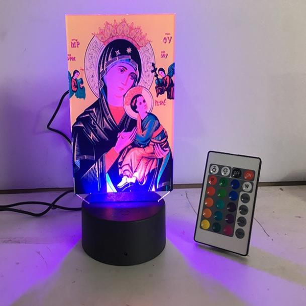 Tranh đức mẹ maria, hình chúa giê su, led 3d, hình led thờ trên xe oto, đồ thờ, tranh công giáo bằng mica nhiều mẫu