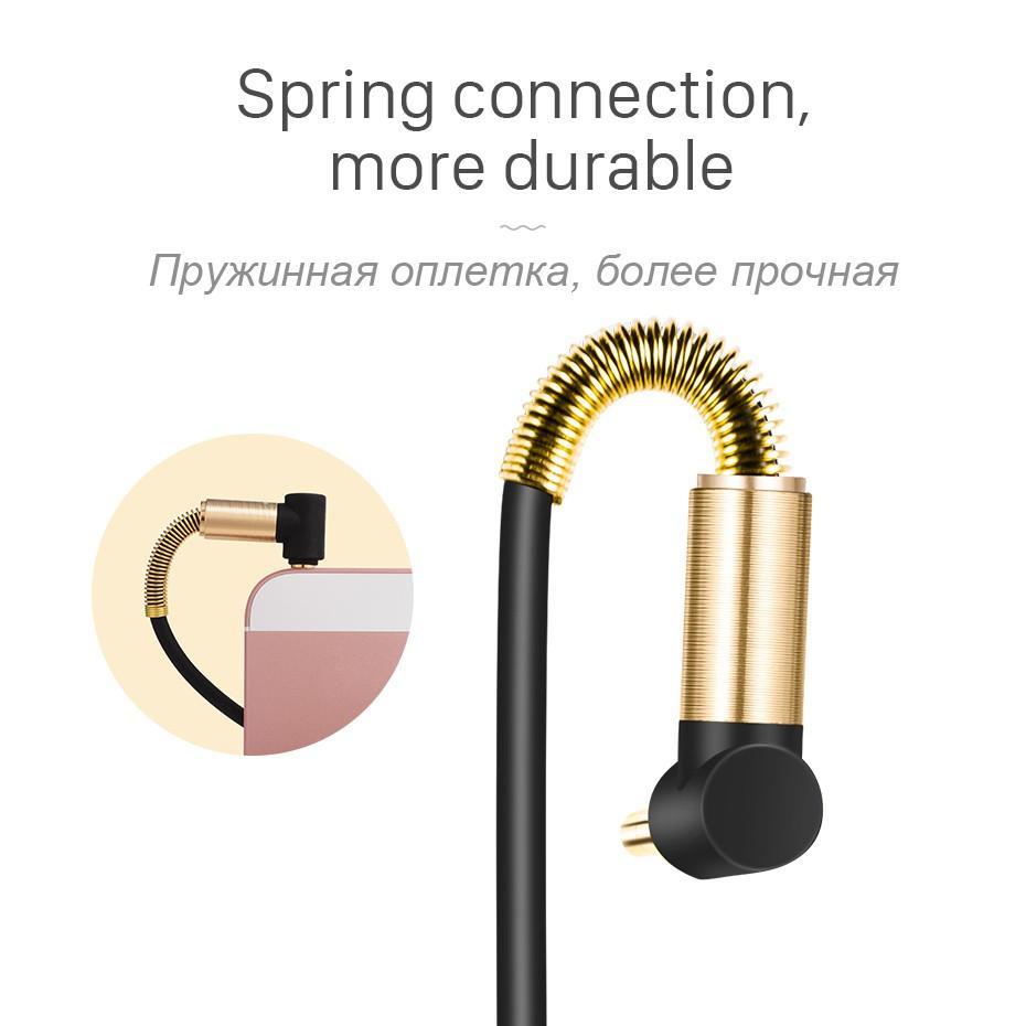 Dây cáp âm thanh HOCO. chuyển đổi 3.5mm đầu cắm sang đầu cắm AUX tích hợp mi cờ rô dành cho loa điện thoại