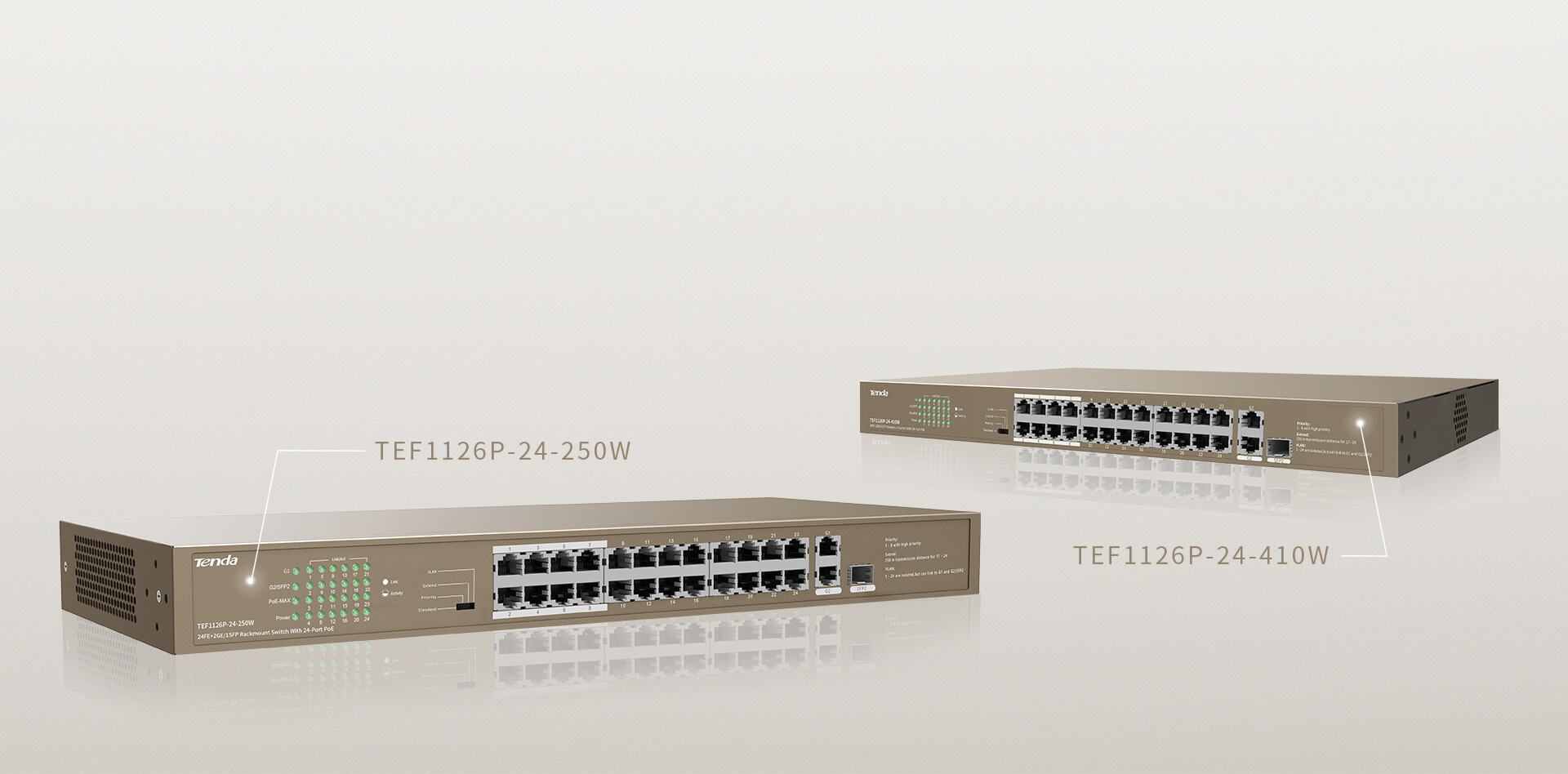 PoE Switch Tenda TEF1126P - Hàng Chính Hãng