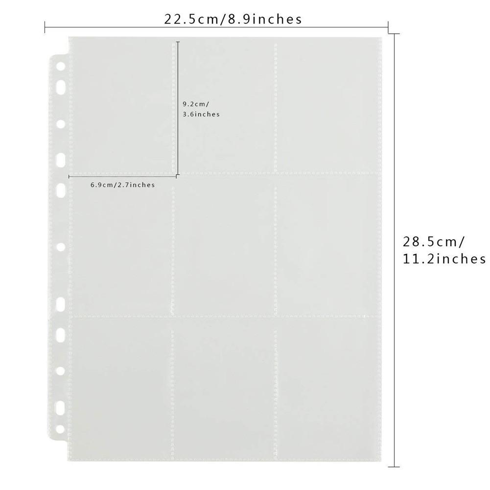 Combo 10 Sheet đựng thẻ bài 9 ngăn 6.3 cm x 9 cm