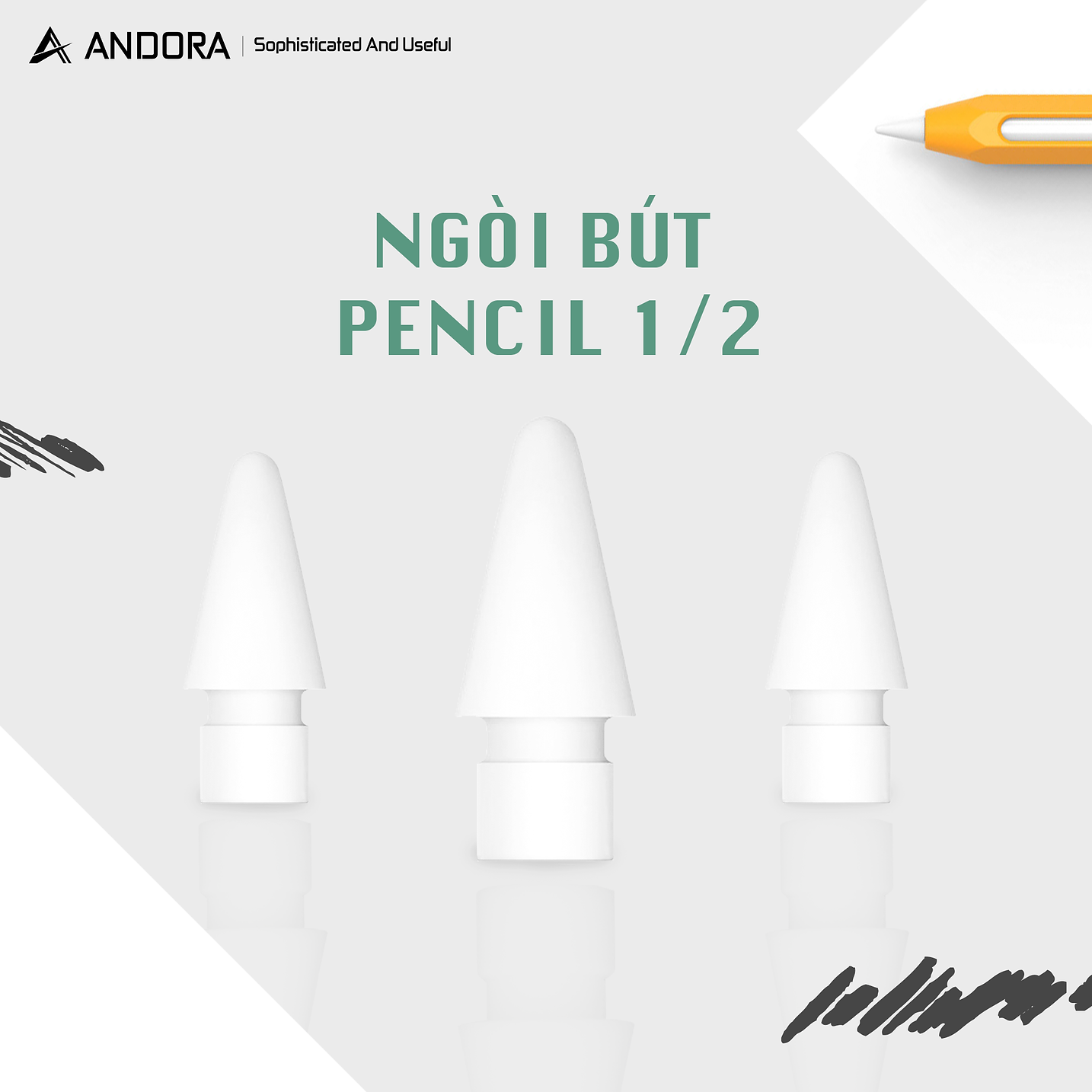 Ngòi Bút Andora cho Pencil 1&amp;2 - Hàng chính hãng