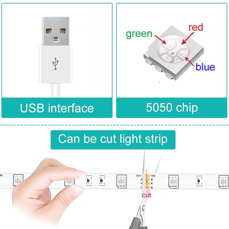 Bộ điều Khiển Bluetooth Dải đèn LED,Đèn Nền LED TV,Đèn Nền Trang Trí 5V RGB 5050 / Ánh Sáng Ban đêm / Chuỗi Phát Sáng Cho Phòng Ngủ