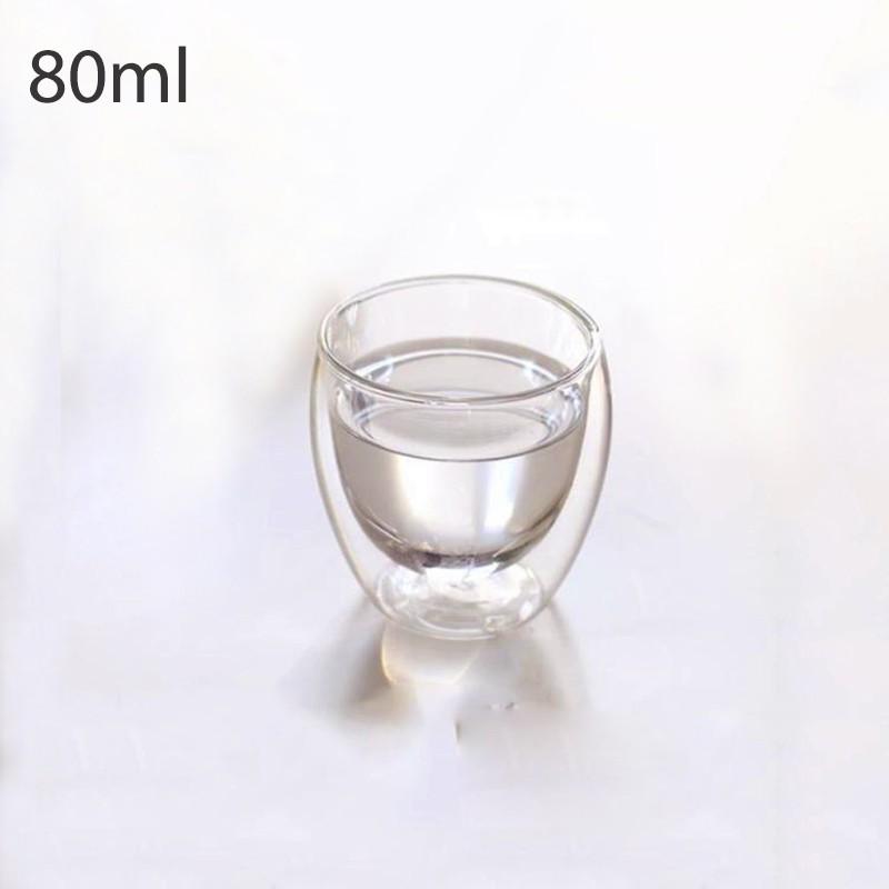 Cốc thủy tinh 2 lớp giữ nhiệt uống trà và cafe 80ml-240ml -350ml-450ml-650ml