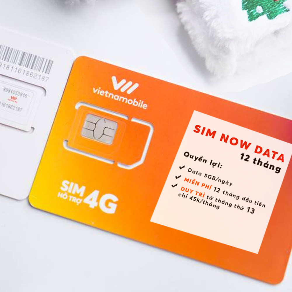 Sim Now Data 12 tháng - 5GB/ngày Miễn phí 12 tháng đầu tiên - Chính hãng Vietnamobile